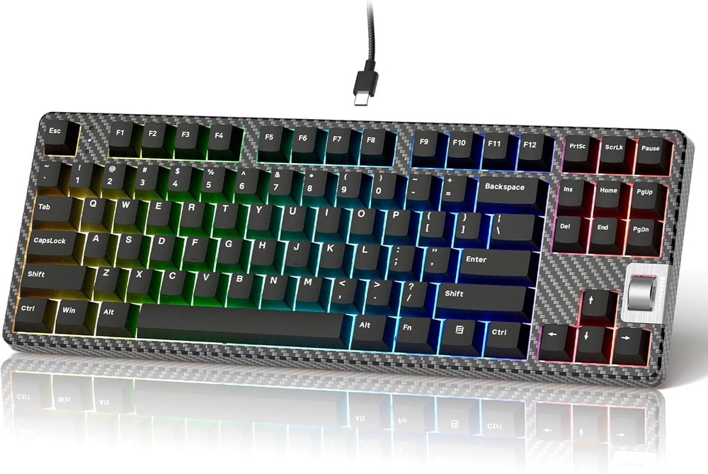 Hot S F87 75% Mechanical Gaming Keyboard with Volume Scroll Wheel