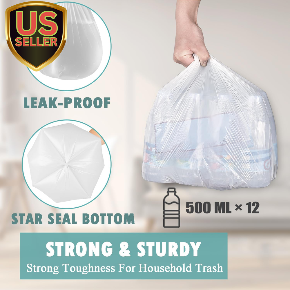 Small Trash Bags 4 Gallon - 105 Count 4 Gallon Trash Bag, Unscented Small Gar...