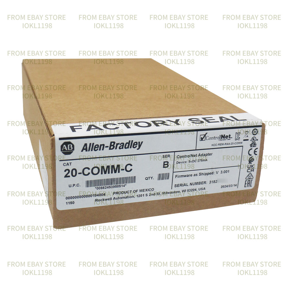 New Factory AB 20-COMM-C PowerFlex ControlNet Comm Adapter Sealed Allen Bradley