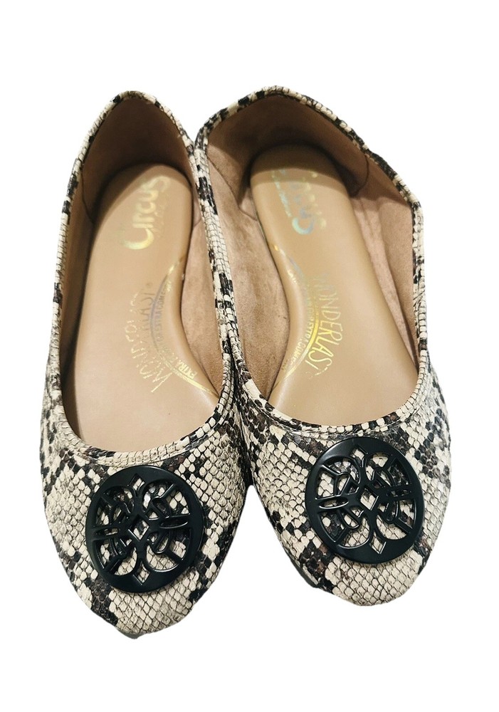 Sam Edelman Colleen Snake Print Circus Ballet Flats Size 9