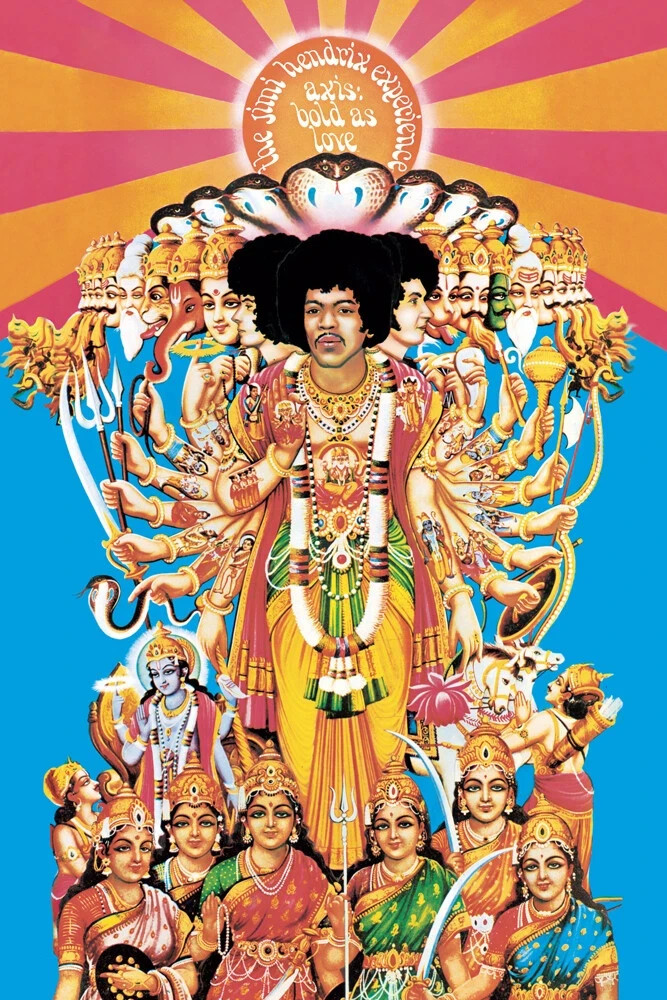 Jimi Hendrix Axis Poster | Psychedelic Rock Album Art | Wall Decor