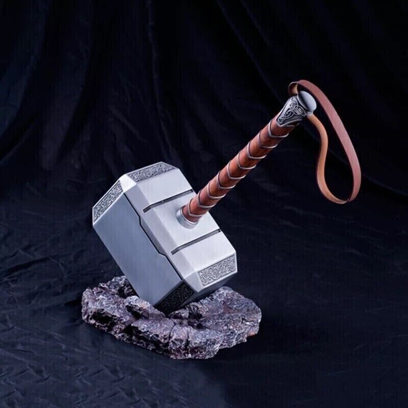 Full Metal Avengers Thor Hammer Replica Mjolnir Cosplay Prop 9.5 Inches-image
