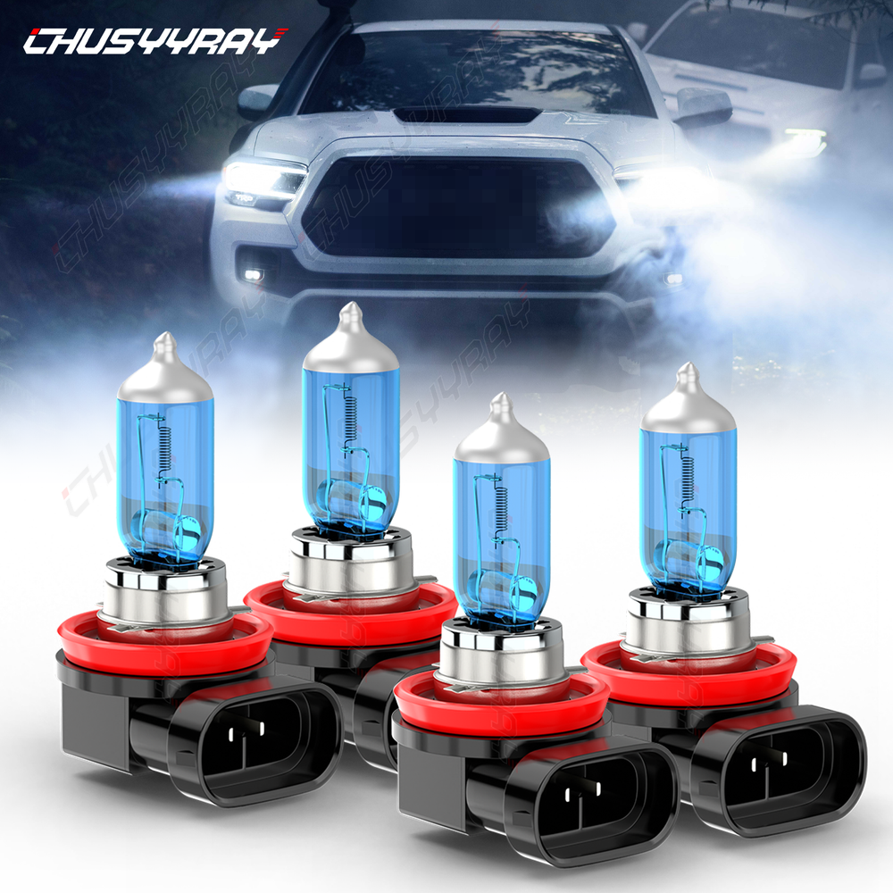 For Dodge Grand Caravan Van 3.6L 11-20 4x H9 H11 Halogen Headlight Hi/Low Bulbs