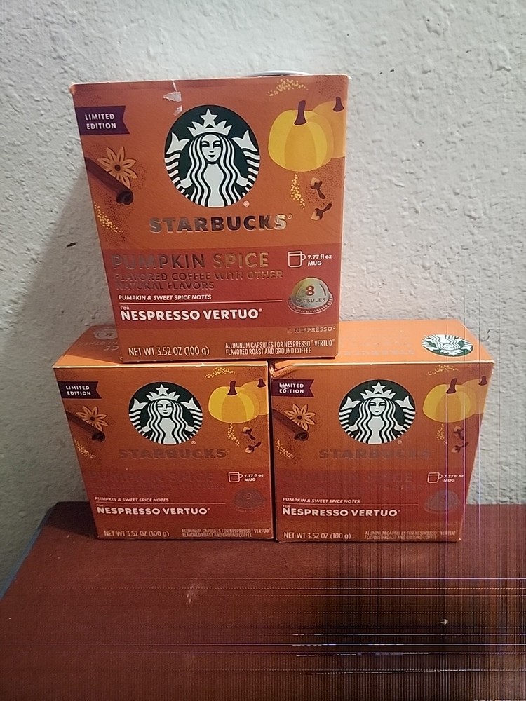 Starbucks Pumpkin Spice Nespresso Vertuo 24 Capsules Total READ Descrip!