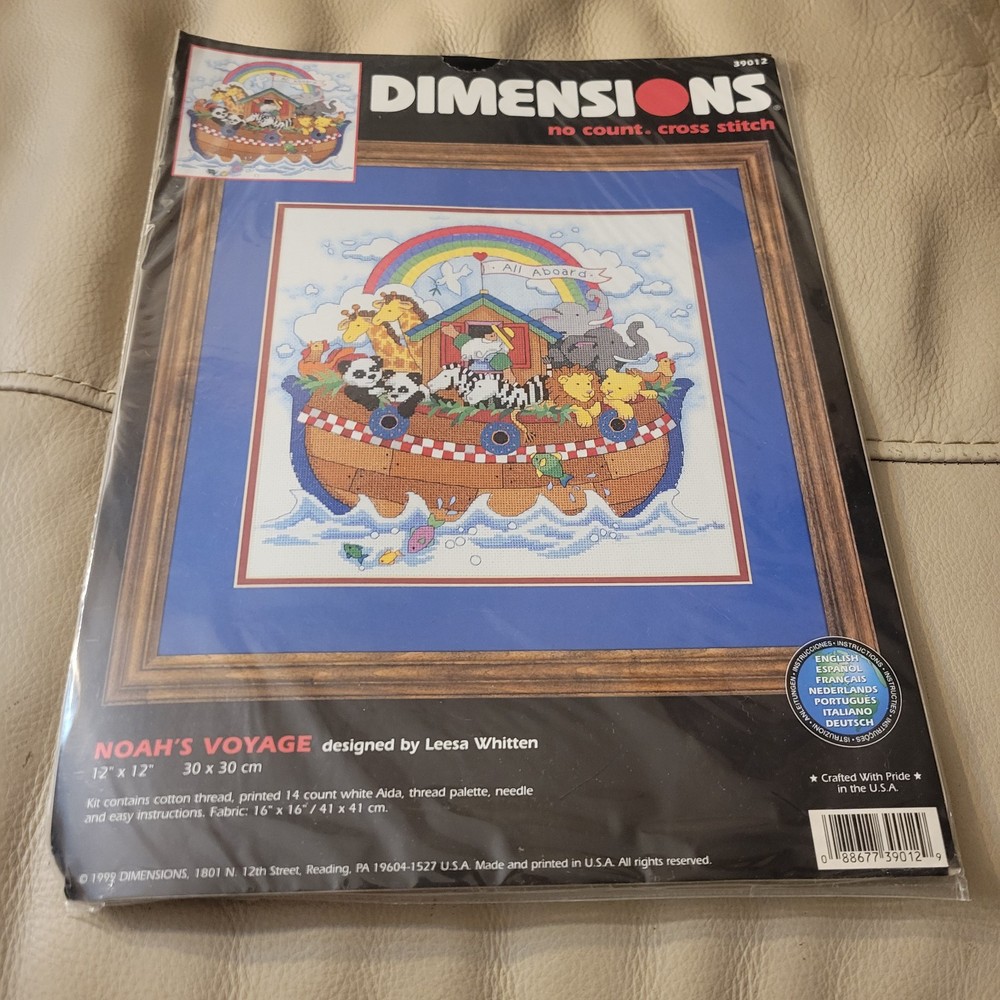 Dimensions no count cross stitch kit Noah's Voyage 39012 12