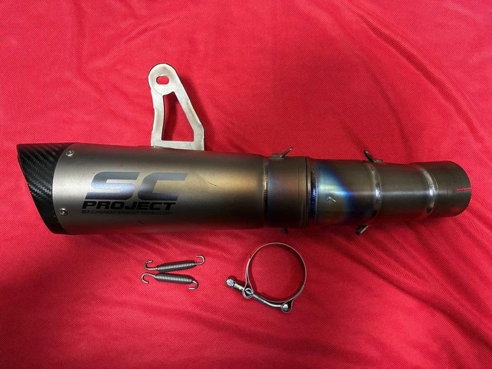 SC Project S1 Slip-On Exhaust Suzuki GSX-R1000 2017-2022 Titanium Carbon JDM