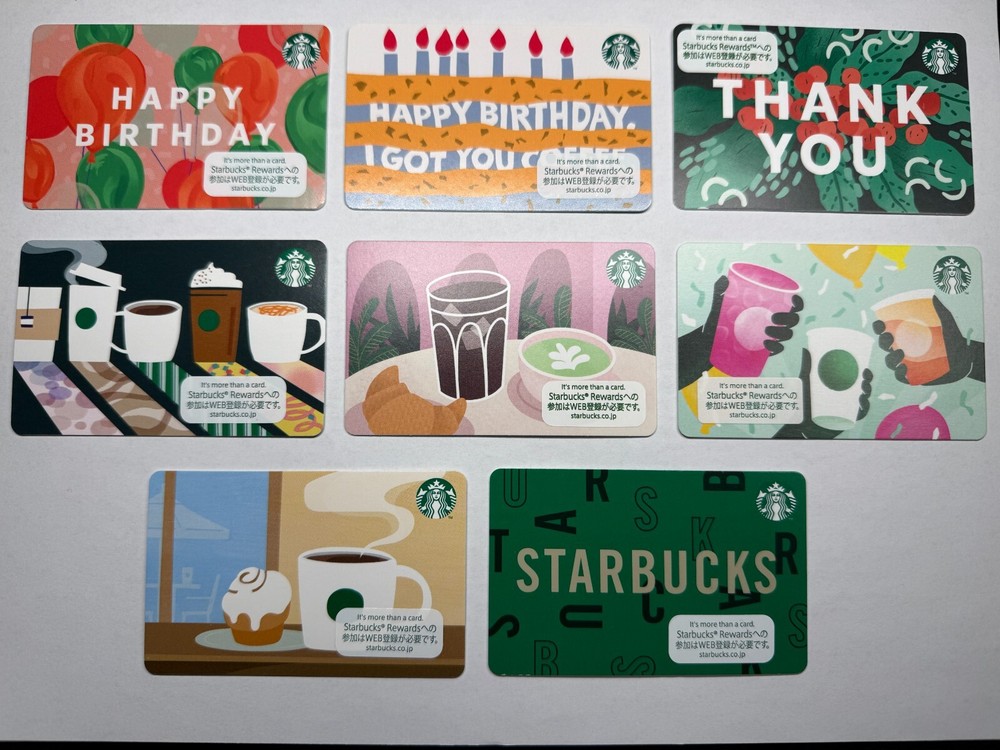 Starbucks Card Japan 2022 Set of 8 Cards Free Shipping Includes Tracking Number