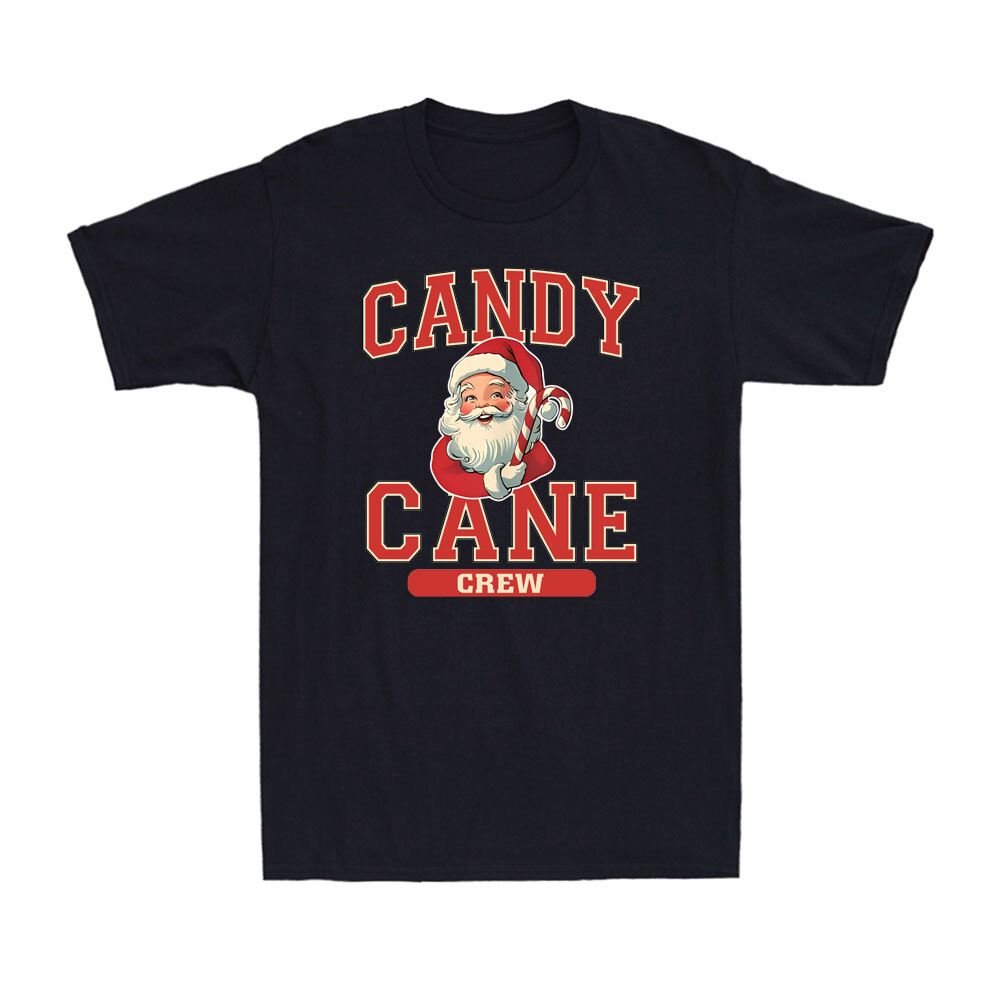 Candy Cane Crew Funny Santa Claus Family Christmas Party Gift Men's T-Shirt