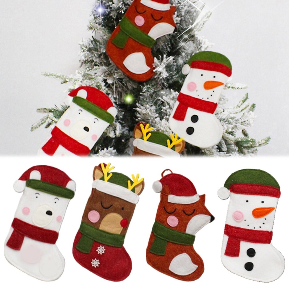 Christmas Stockings Tree Hanging Decorations Christmas Candy Bags Ornaments