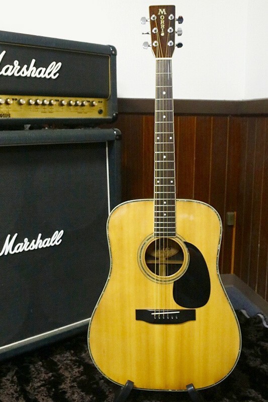 1970's made Vintage Acoustic Guitar MORRIS W-35 Spruce Top Made in Japan