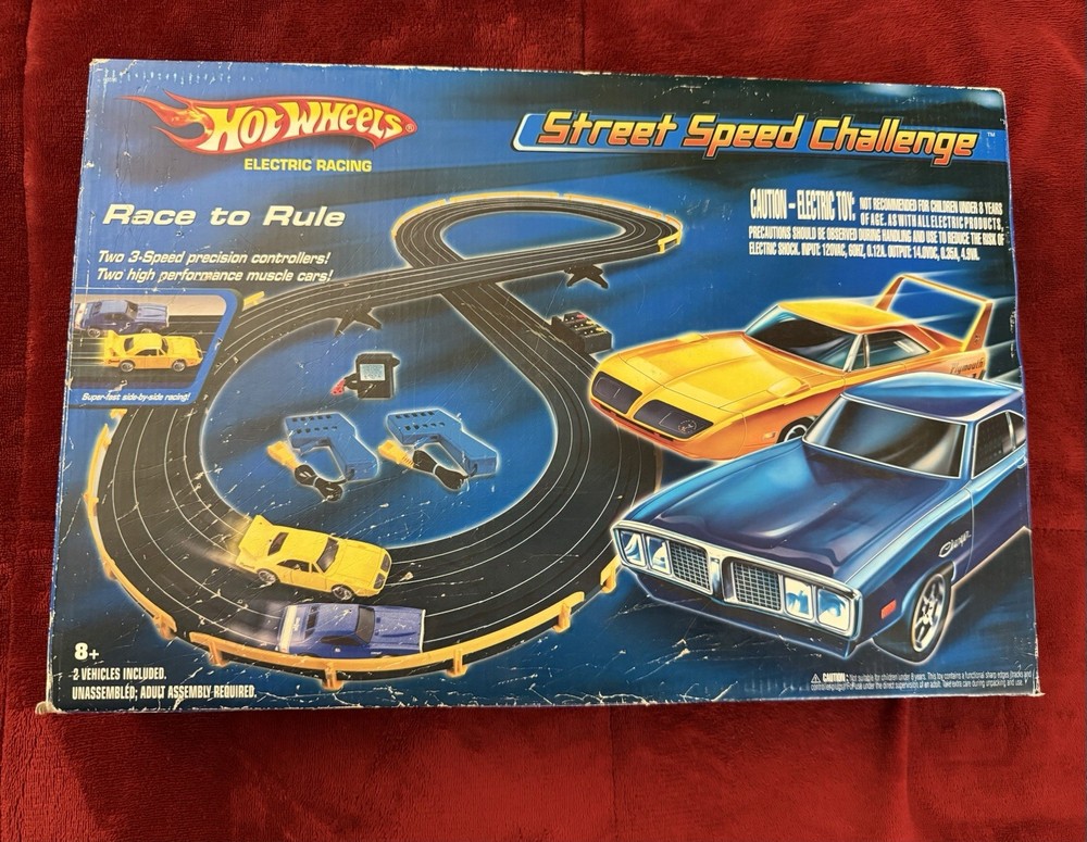Hot Wheels Tyco Street Speed Challenge Slot Car Set with Superbird Charger
