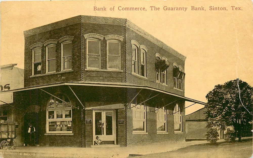 1912 Sinton Texas Bank of Commerce Guaranty occupation Postcard 25-6550