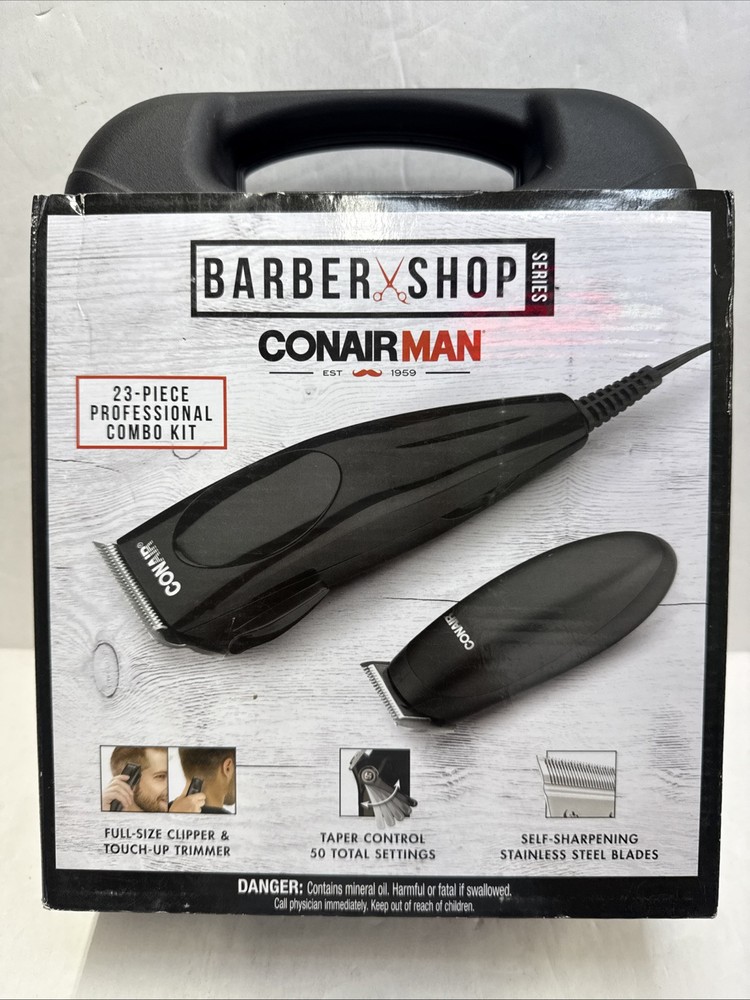 Upgrade your haircut with Conair HCT5000 Rs Barber Clipper - sleek black design