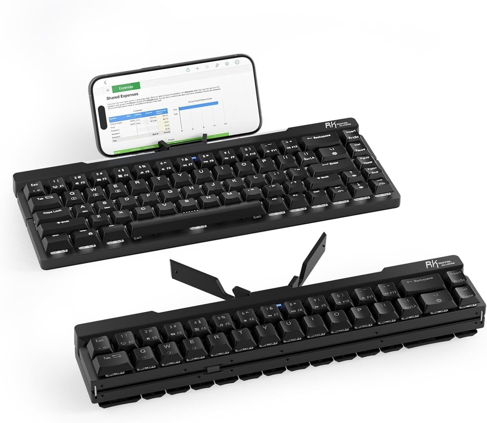 F68 60% Foldable Low Profile Mechanical Keyboard, Wireless Mechanical Keyboard