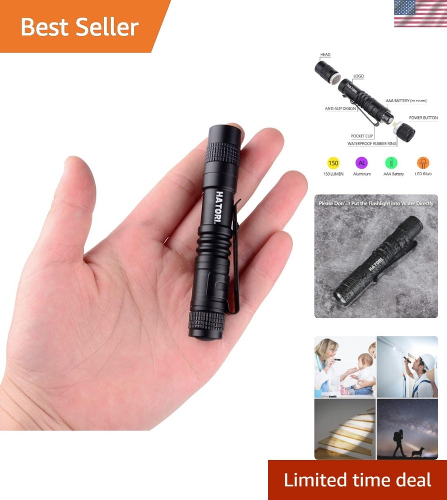 LED Mini Flashlight, Bright Small Handheld Pocket Flashlights Tactical High L...