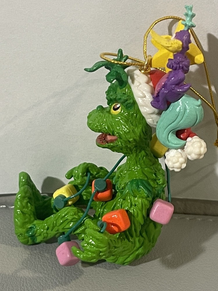 Vintage 1997 Enesco Dr Seuss Grinch Ornament from Jim Henson's Wubbulous World
