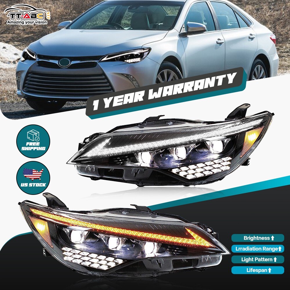 2015-2017 Toyota Camry Smoke LED Headlight Assembly Replacement