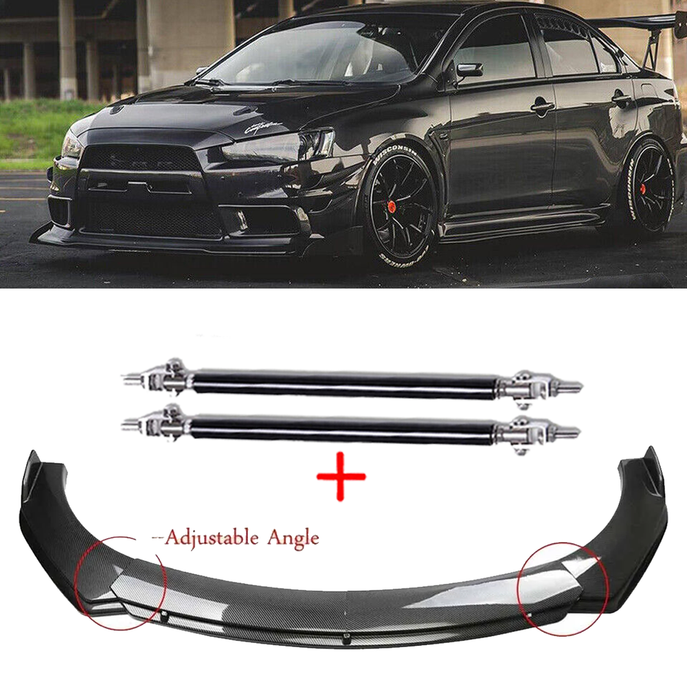Carbon Fiber Style Front Bumper Lip Chin Spoiler For Mitsubishi Lancer GT Body