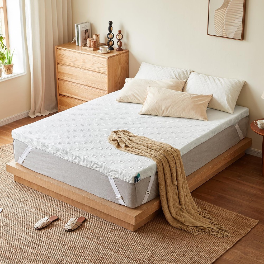 LINSY 3 Inch King Size Mattress Topper, Gel Memory Foam Bed Topper King with ...