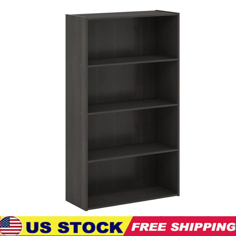 4-Tier Wooden Bookcase Storage Shelf for Bedroom Office Display