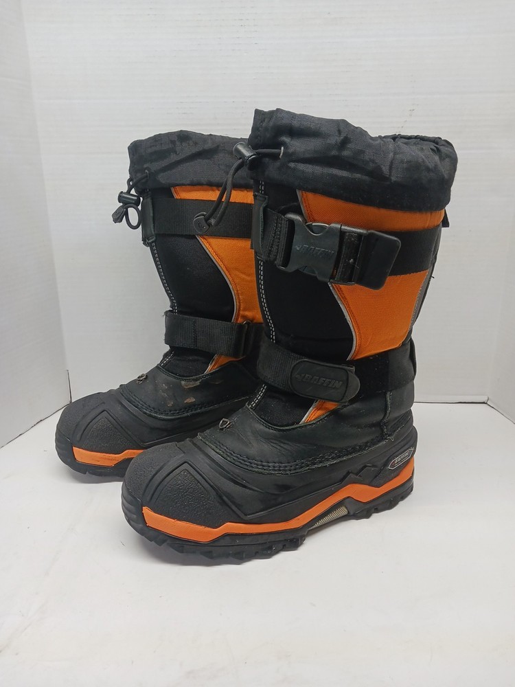 Baffin Selkirk Snow Boots  Size 9 M Black/orange Epic-M002 Insulated Waterproof