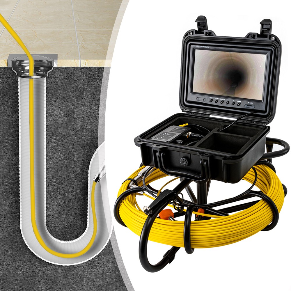 Pro Sewer Camera With Stainless Steel Waterproof camera 9-inch Monitor HD 1200TV