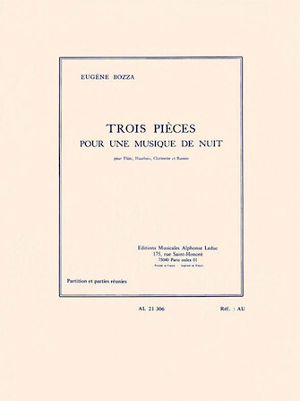Trois Pieces Pour Une Musique De Nuit (flute/oboe/clarinet/bassoon)