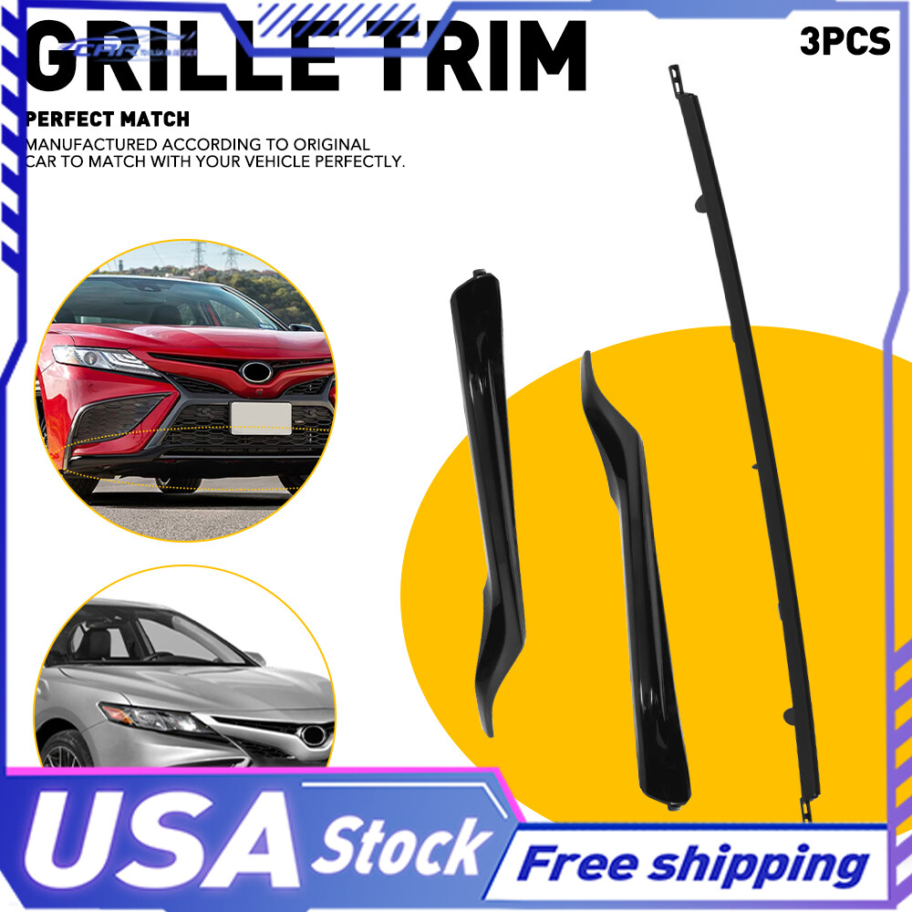 Glossy Black Bumper Lower Grille Trim for 2021-2022 Toyota Camry SE XSE