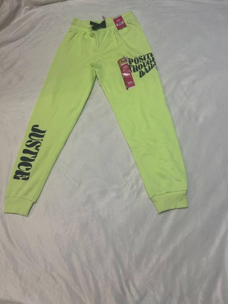 Justice wide leg sweatpants for Girl Medium Green