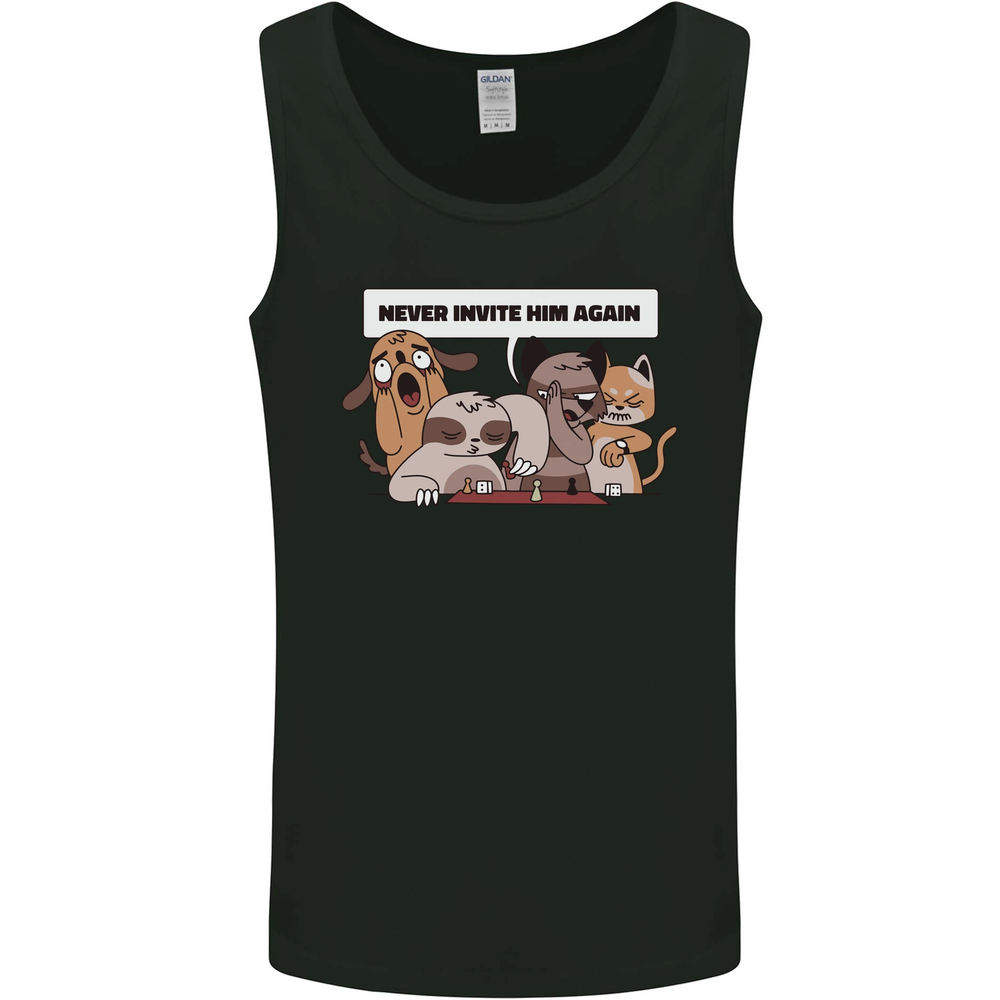 Sloth Board Games Funny Mens Vest Tank Top