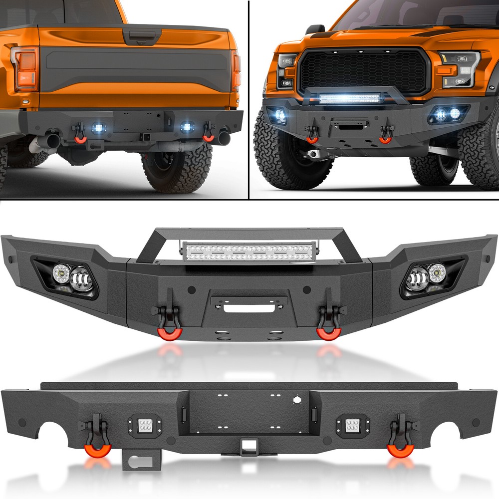 2017-2020 F150 Raptor Front/Rear Bumper w Sensor Holes & D-Rings