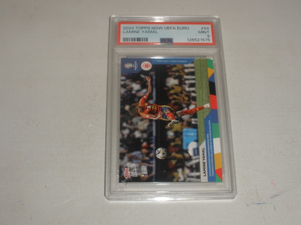 2024 Topps Now UEFA Euro #54 Lamine Yamal Rookie RC PSA 9 MINT