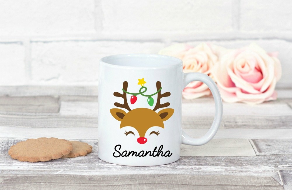 Custom Reindeer Mug Secret Santa Gift Personalized Holiday Mug Funny Christmas