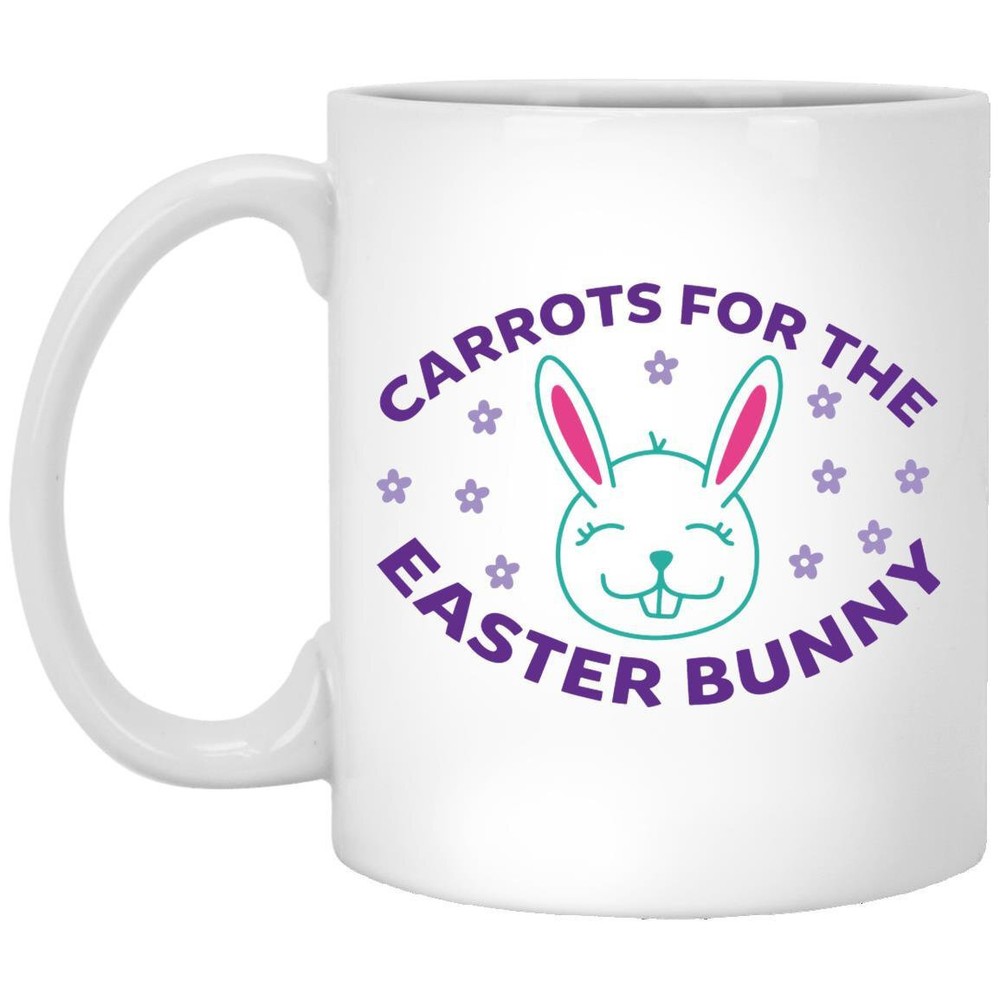 Easter Bunny Carrot Coffee Mug Gift for Mom Dad Grandma