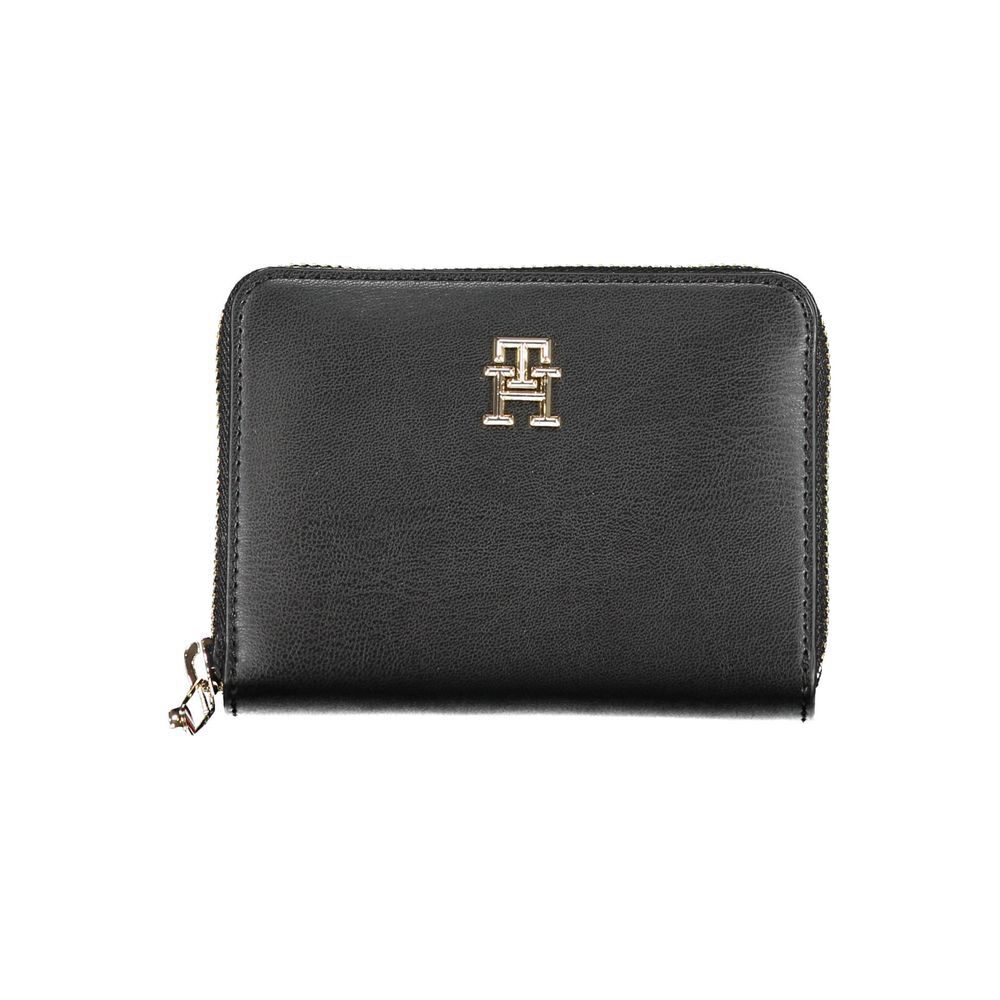 Tommy Hilfiger Womens Black Polyester Wallet with Logo Detail