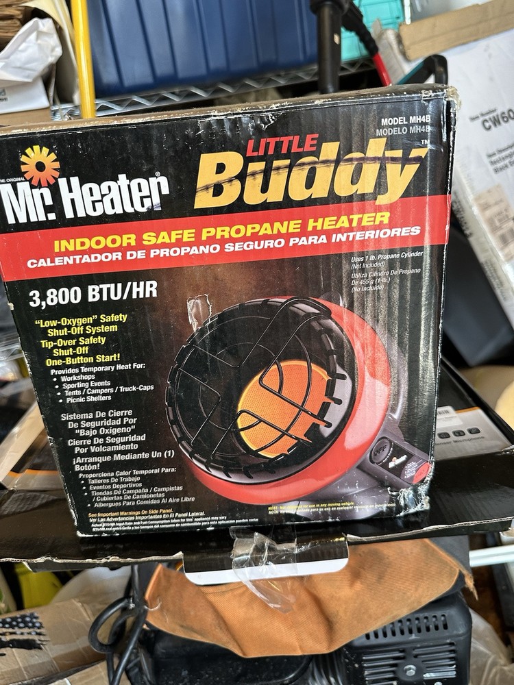 Mr Heater Little Buddy MH4B Indoor Safe Propane Heater 3800 BTU Heats 100 Sq Ft