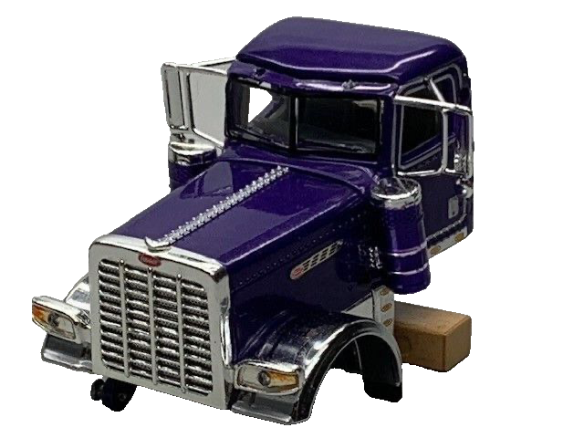 1/64 DCP Parts Pride & Class Purple Peterbilt 389 Day Cab Diecast Truck-image