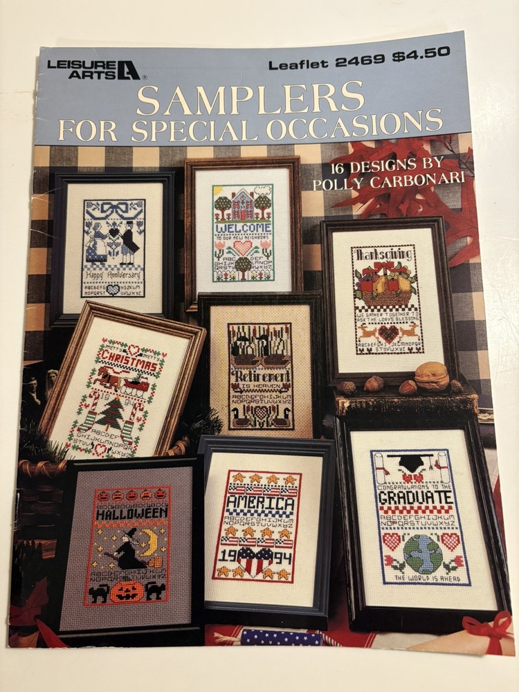 Leisure Arts: SAMPLERS FOR SPECIAL OCCASIONS Cross Stitch Bk #2469