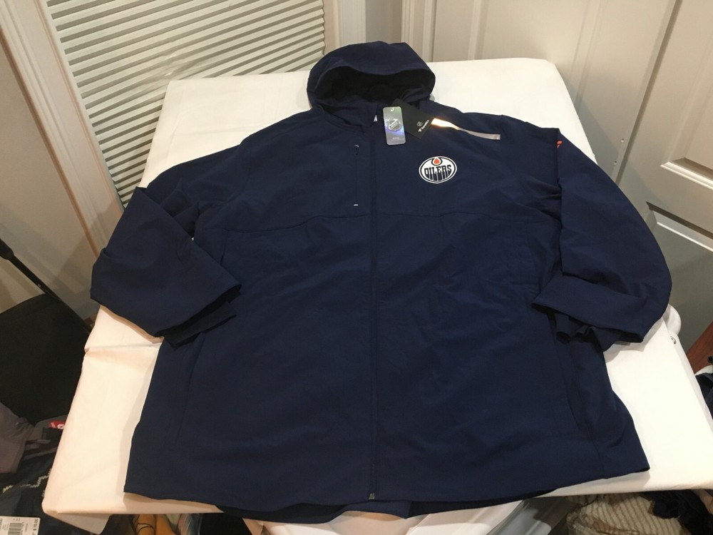 NWT $175.00 Fanatics Men Authentic Pro Edmonton Oilers Clutch Jacket Navy XL