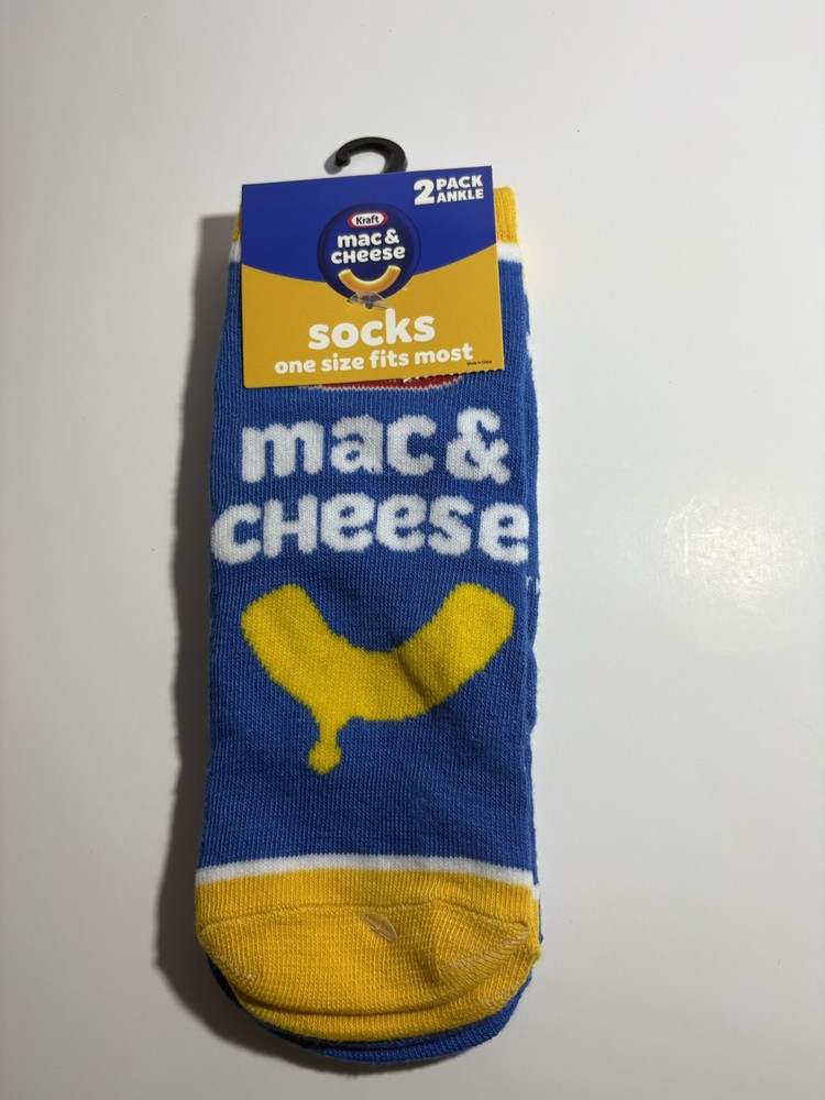 New 2  Pair Mac & Cheese socks  One Size Fit Most