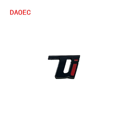 Car Metal Letter TI black Styling Decorative Stickers For Alfa Romeo 2pcs