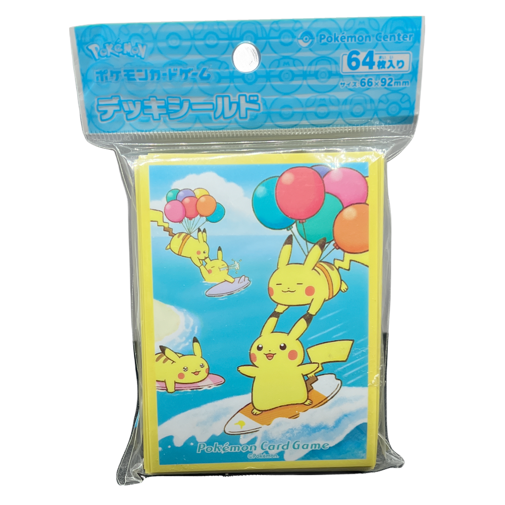 Flying and Surfing Pikachu Card Sleeves 64ct Pokémon Center Japan US SELLER
