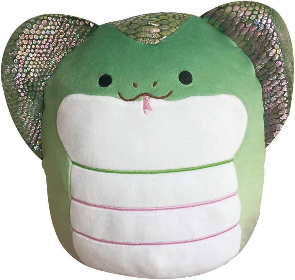 Squishmallows Khaled Green Cobra Snake Plush Stuffed Animal Pillow 16