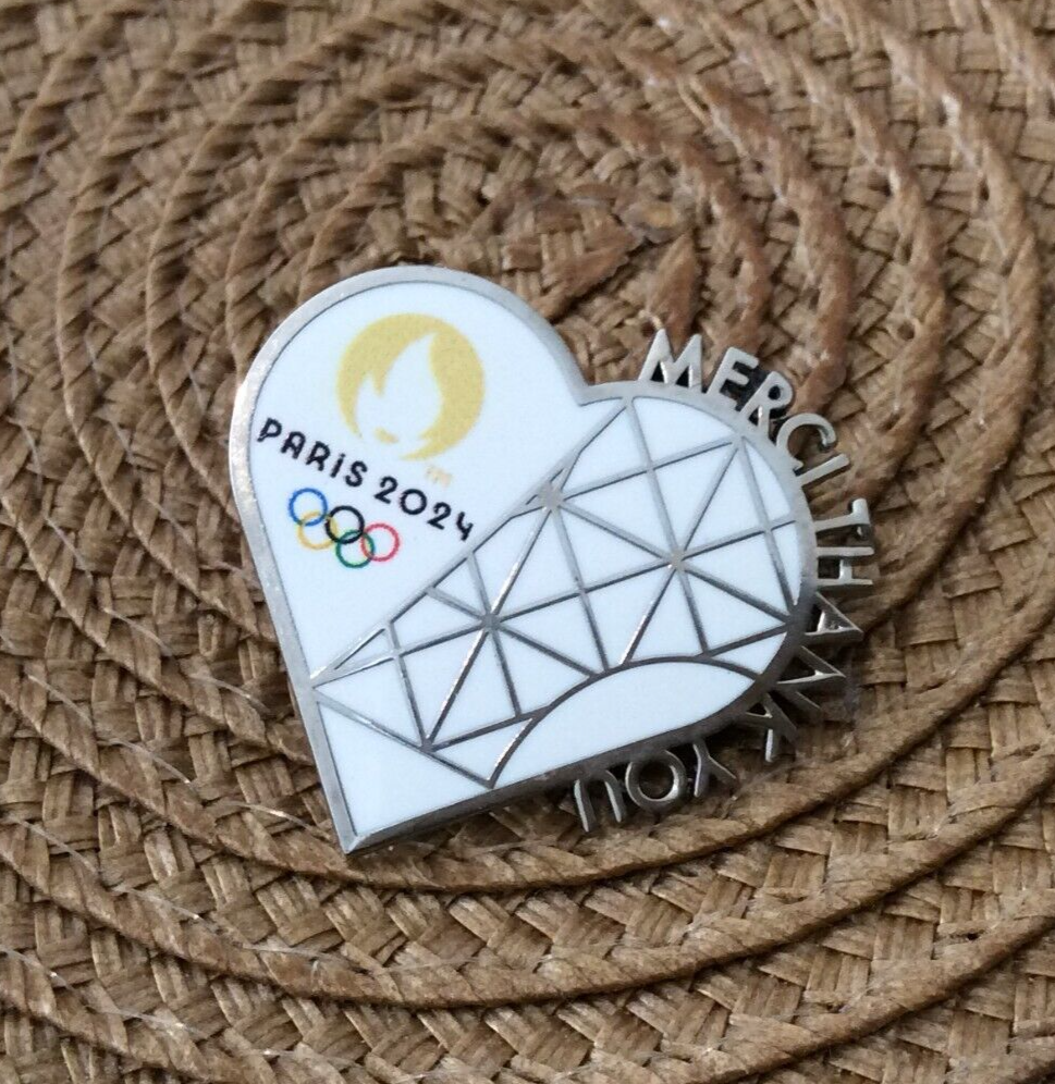Paris 2024 Olympic Games Merci Thank You Pin  