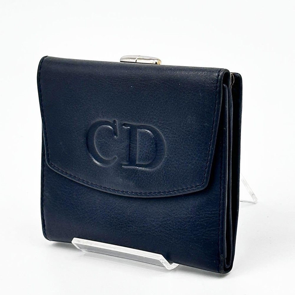 Dior Tri-Fold Compact Wallet with CD Logo for Couples