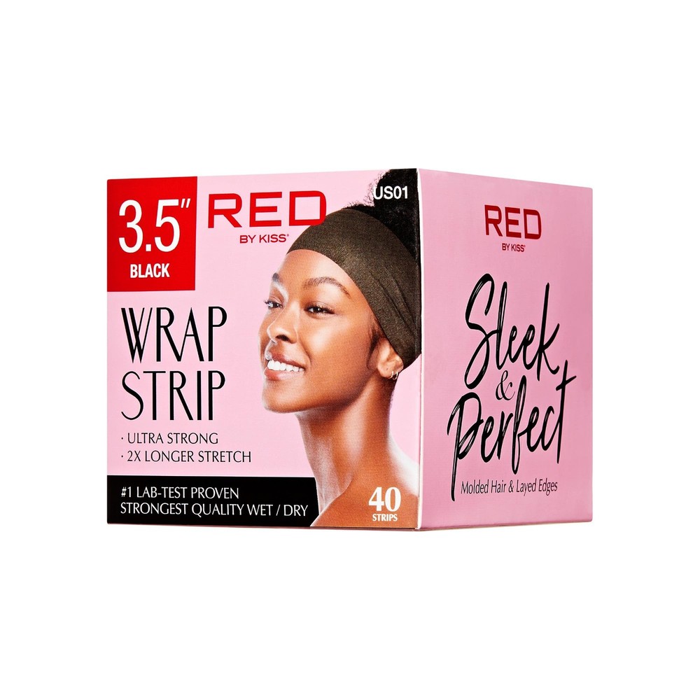 Red by Kiss Hair Wrapping Strip, Ultra Strong 2X Longer Stretch, 3.5