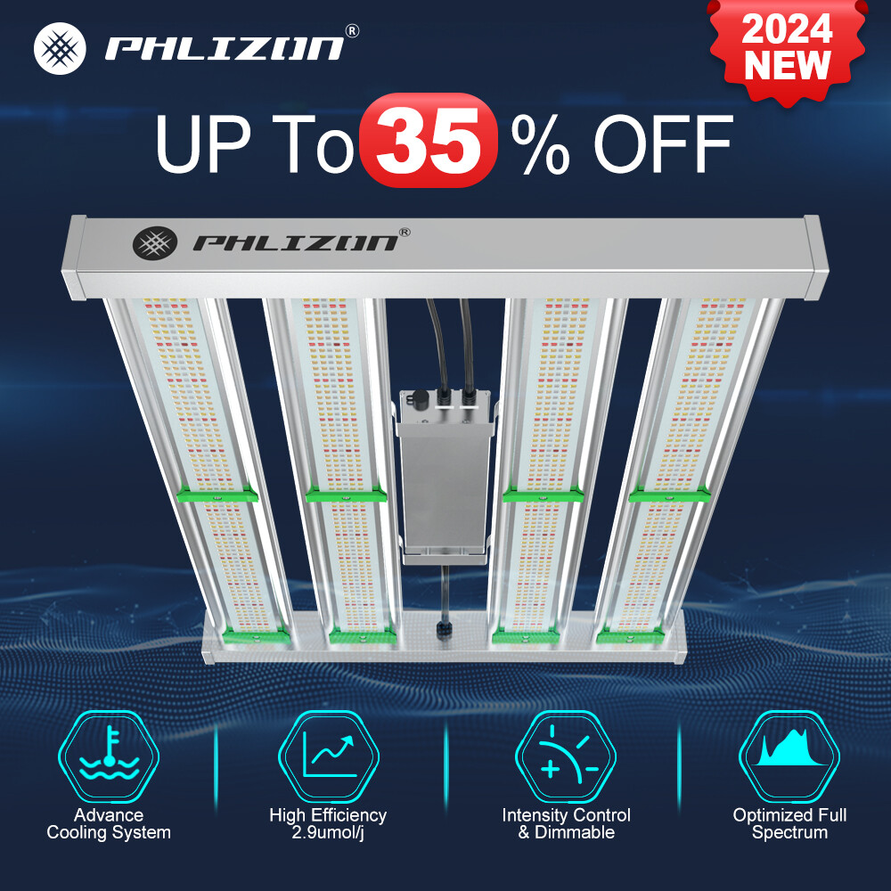 Phlizon 2000W Pro LED Commercial Grow Light Full Spectrum for Indoor 4x4ft Tent