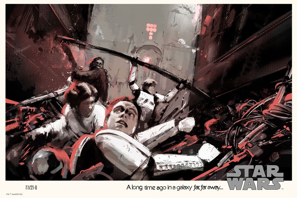 Star Wars Garbage Chute Flyboy Variant Art Print by Jock x/275