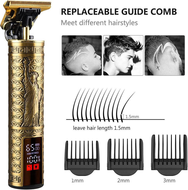 Cordless Hair Clipper Beard Trimmer Barber Shaver Machine for Men