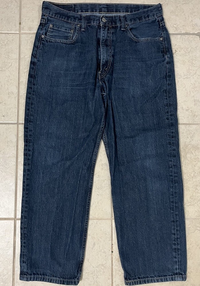 Levi's 550 Men’s Straight Leg Denim Jeans Men's 36x29 Dark Wash